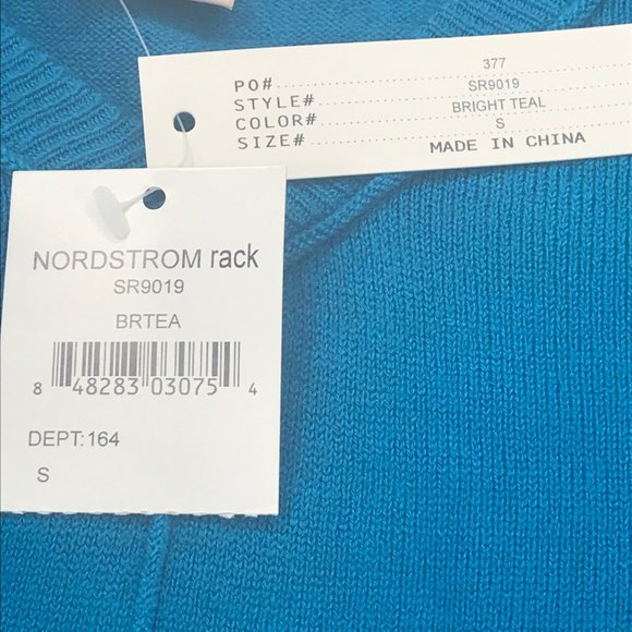 Sweet Romeo Women's Sweater V Neck Size Small Blue New With Tags - Picture 3 of 14